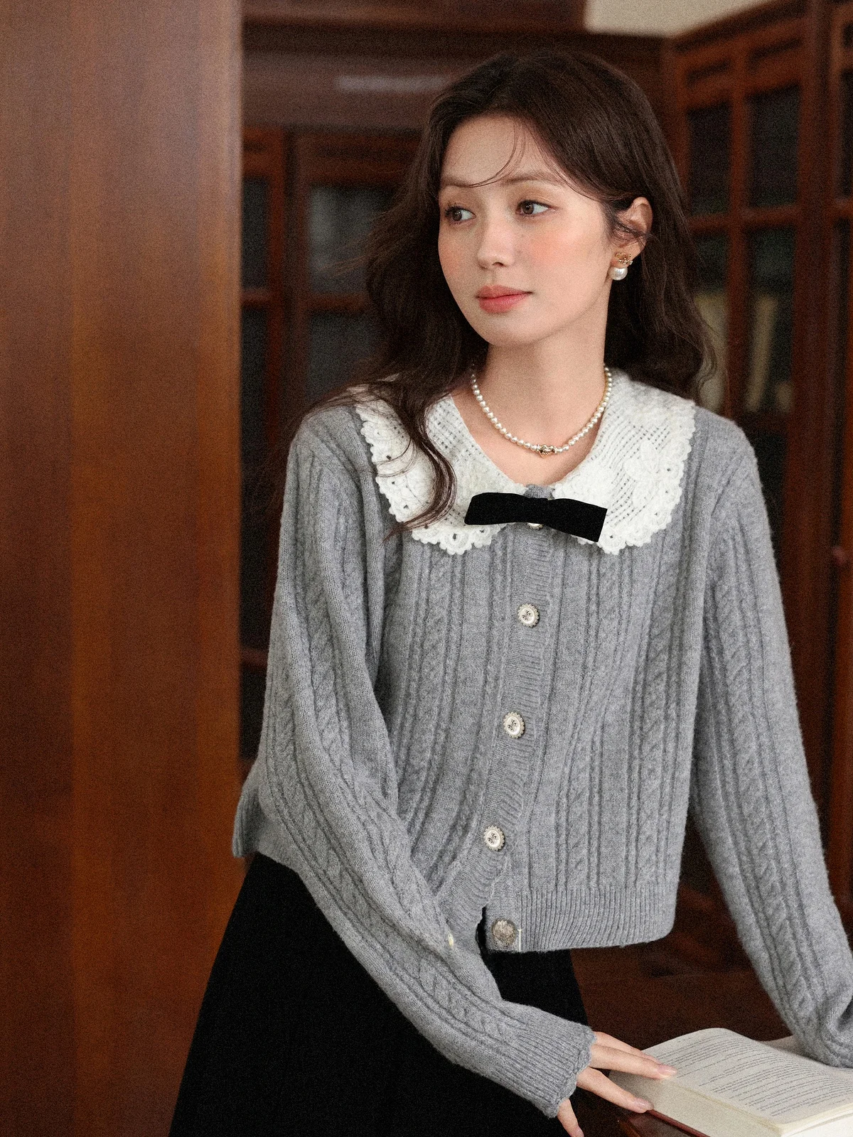 

ay Open Cardigan Sweater Loose Women's Sle Commute Faion Spring Autumn New Arrival Ladies' Loose Fit Commute Top