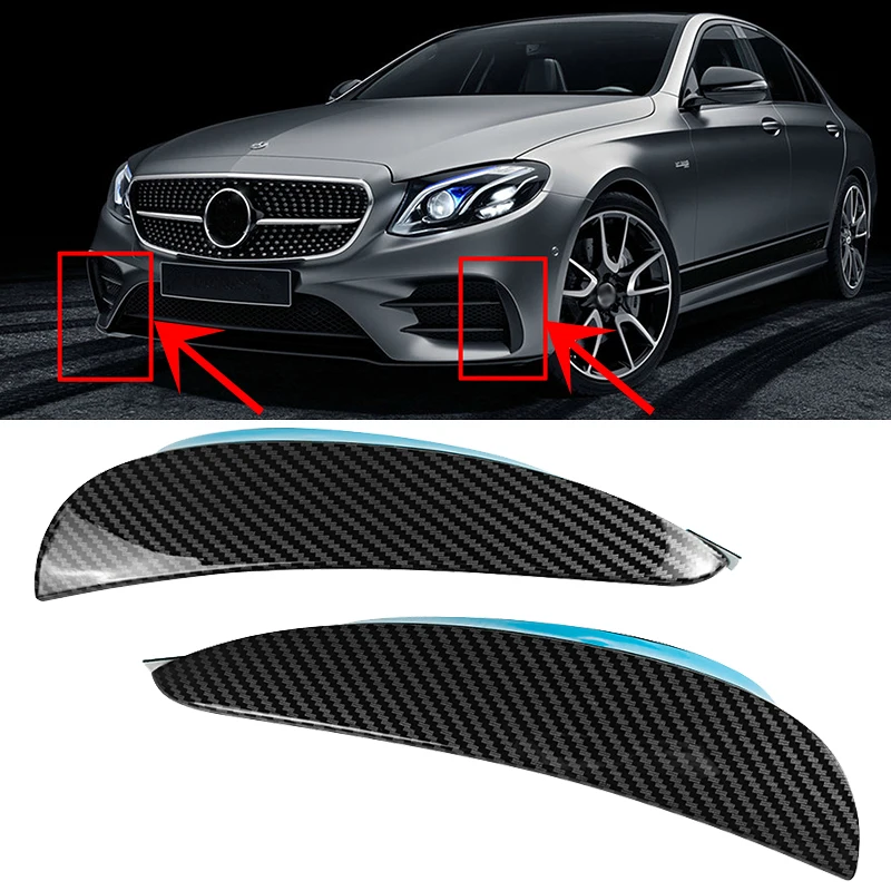 For Mercedes Benz W213 C238 E180 E200 E220 E250 E300 E43 E53 AMG (2016-2019) Front Bumper Fog Lamp Air Vent Cover Trim Stickers