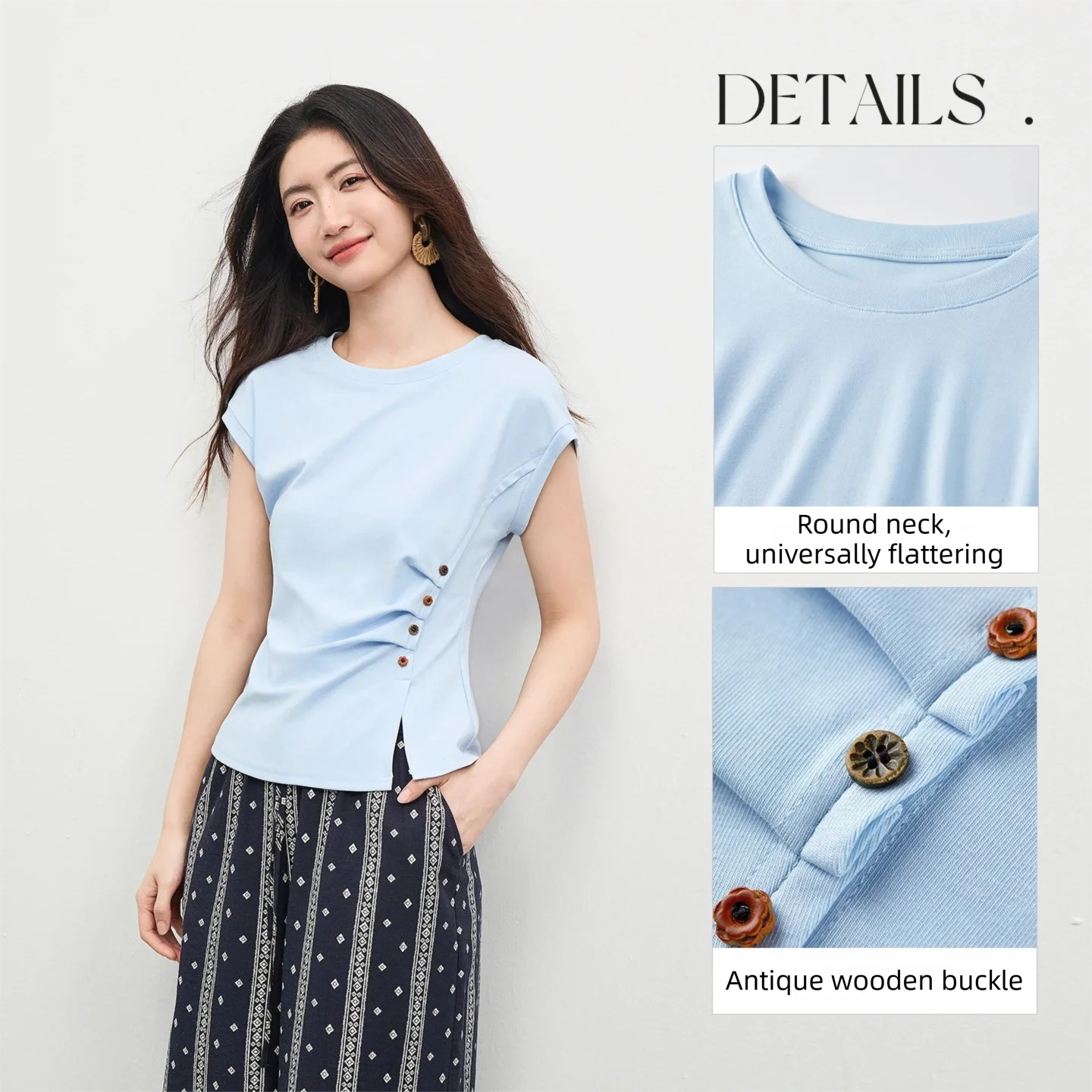 SENTUBILA 여성용 피티드 니트 티셔츠 패션 미니 - Woodworking Women 리뷰 및 가격