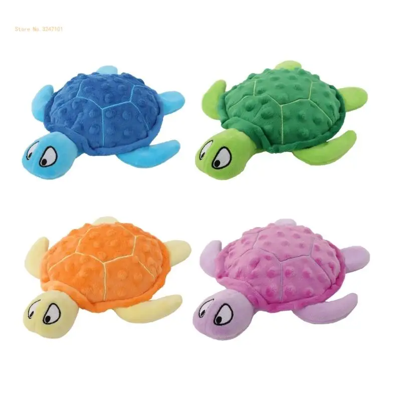 Dog Chew Toy Turtles Toy Fetching Tug for Aggressive Chewers Outdoor Training Toy Squeaky Tug-of-war Game Dropship