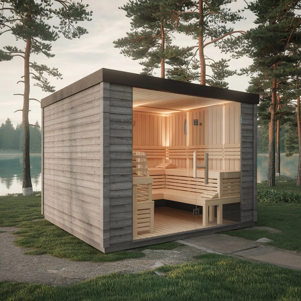 Outdoor SaunaHigh-quality Custom-designed Solid Wood Sauna For Outdoor Use Traditional Steam Sauna For 4 People With Electric St