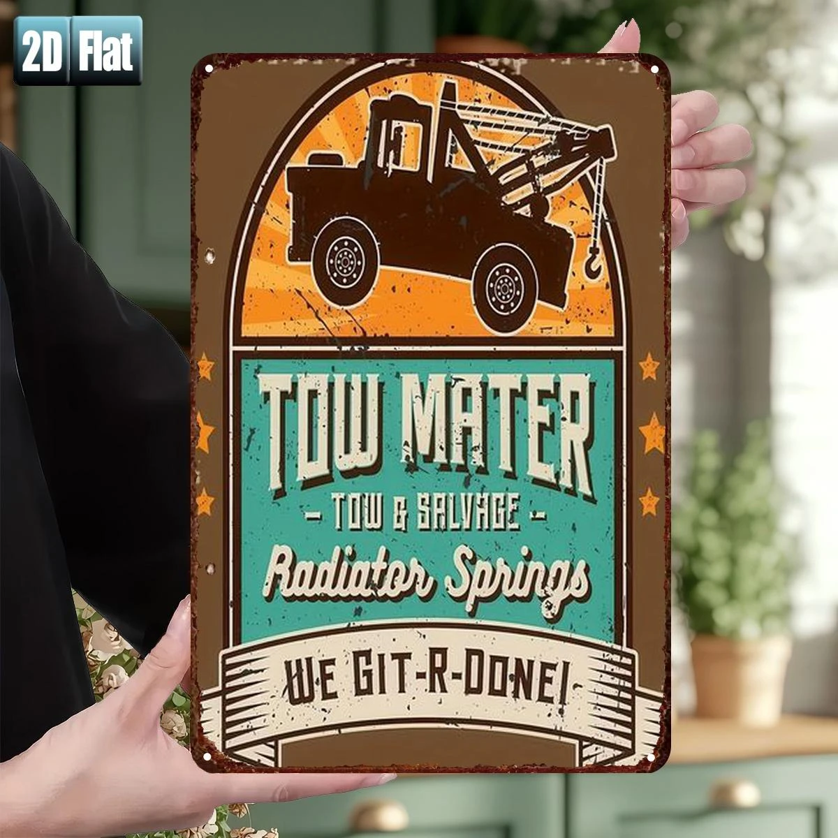 Radiator Springs Tow Mater Metal Sign - 8x12
