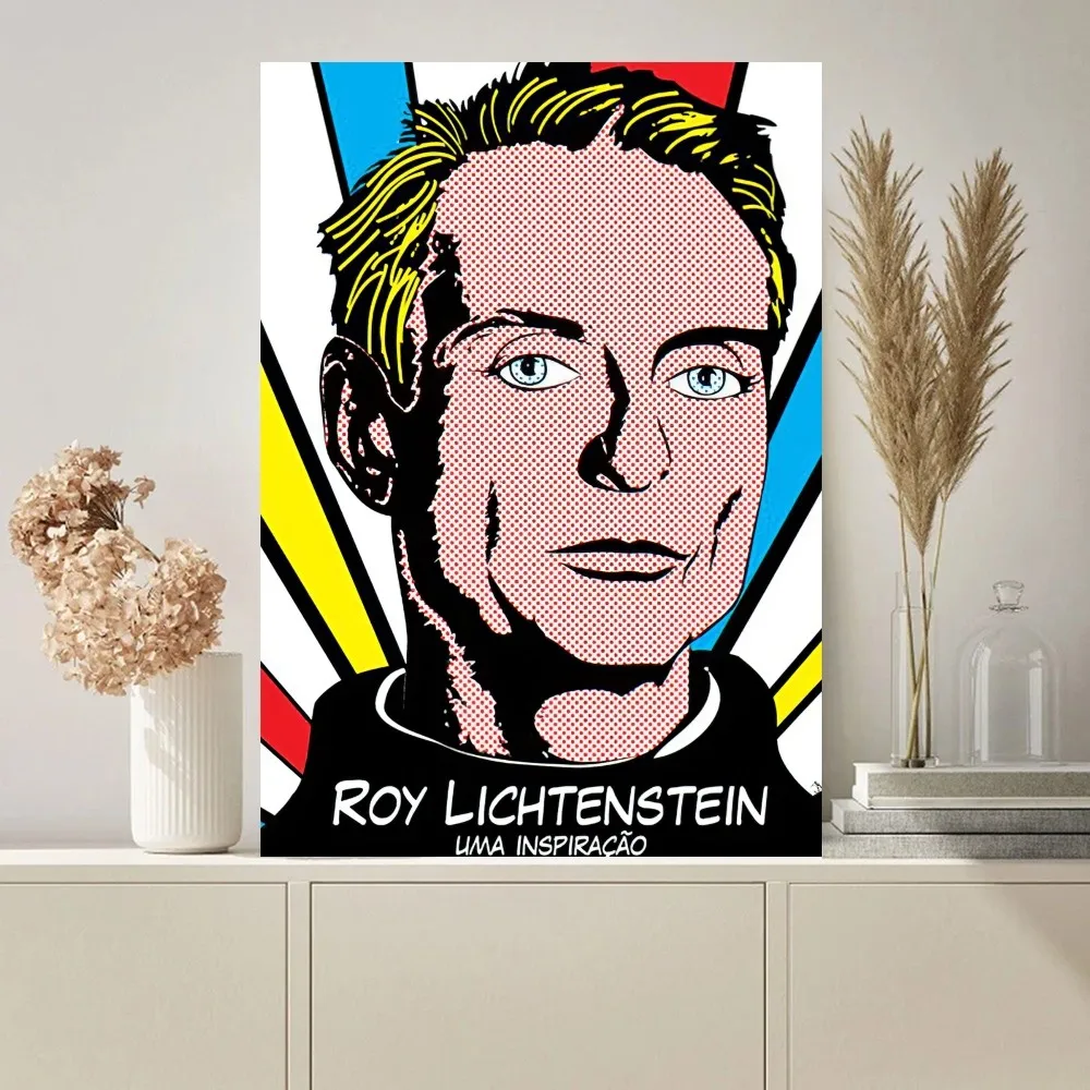 Abstract Pop Roy Lichtenstein Poster Paintings on The Wall Picture for Living Room Interior Painting Room Decoration