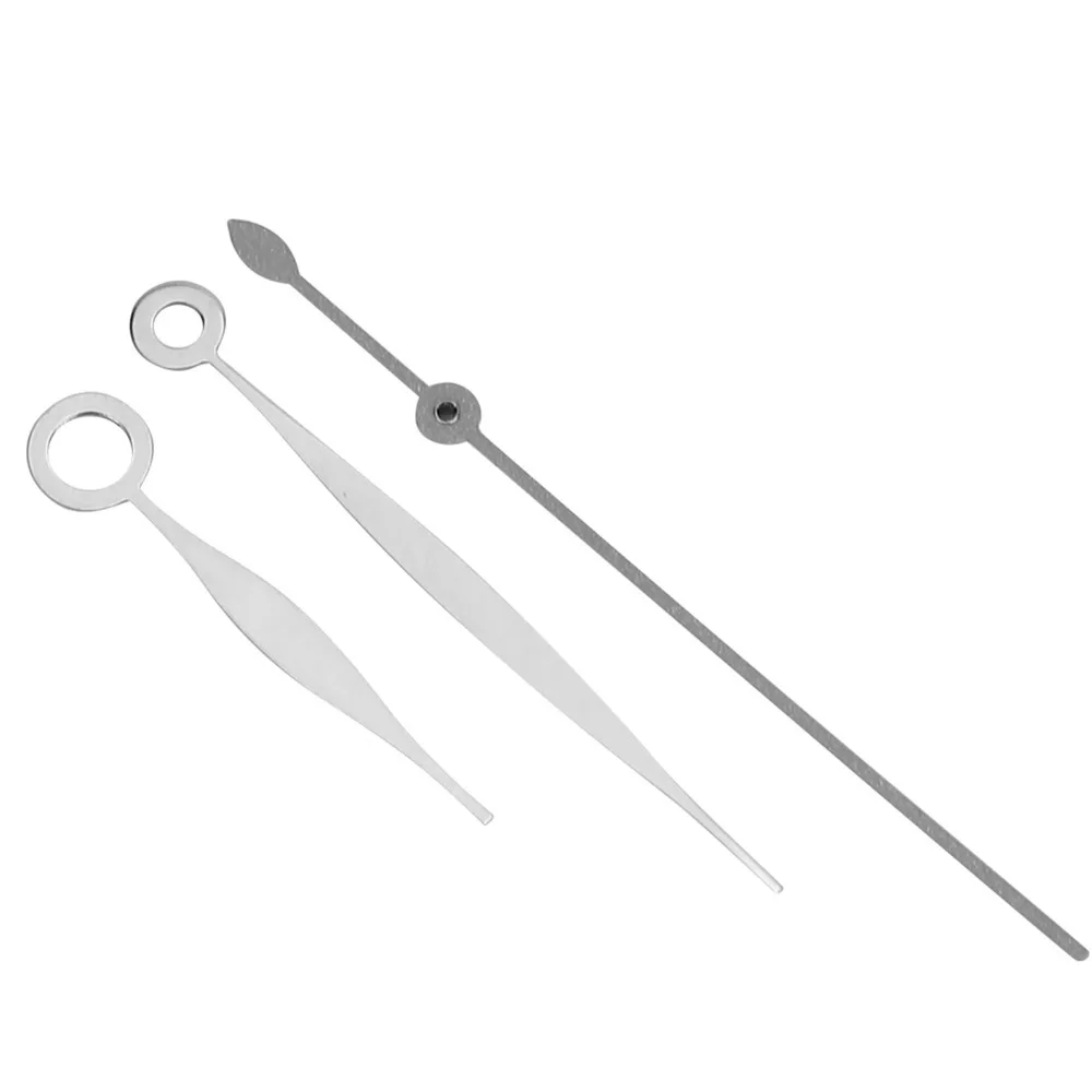Metal Watch Hands Set Silver Hour Hand Total Length 10.5mm Hour Minute Second Hands Watch Accessory Set DIY Watch Assembly