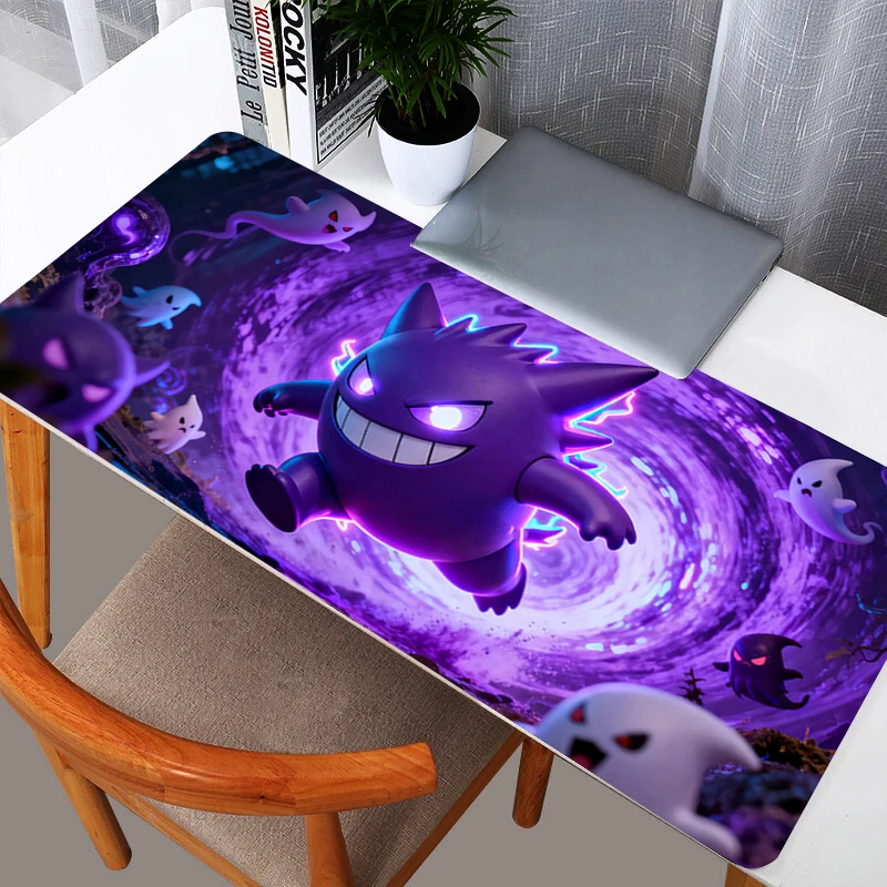 90x40cm XXL Rubber Large PC Mousepad Gamer Gaming Mouse Pads Desk Keyboard Mat Computer P-Pokemons Gengar Laptop Mat Mouse Pads