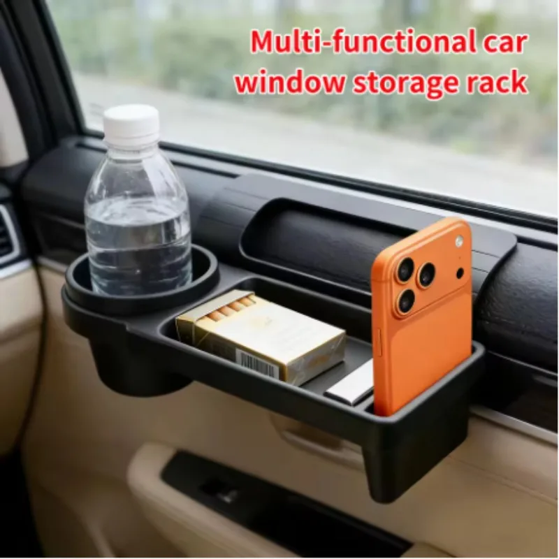 1PC Car Window Storage Box Universal Multi-functional Car Organizer Box with Cup Phone Holder For Vehicle Interial Accessories