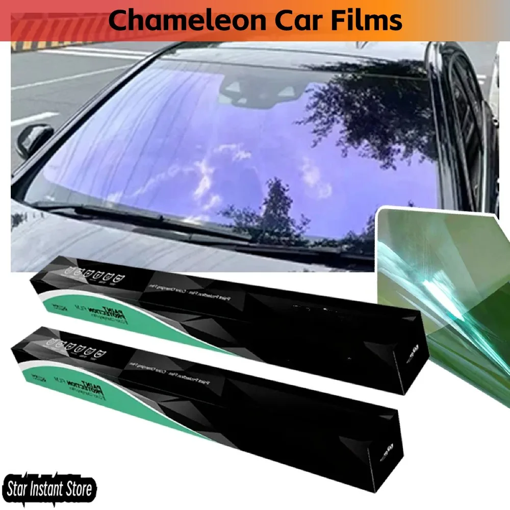 

Violet Purple Chameleon Window Tint Film 60% VLT 1.52x30m Roll, Car Front Windshield Solar Proof, 6099 Series Auto Glass Film