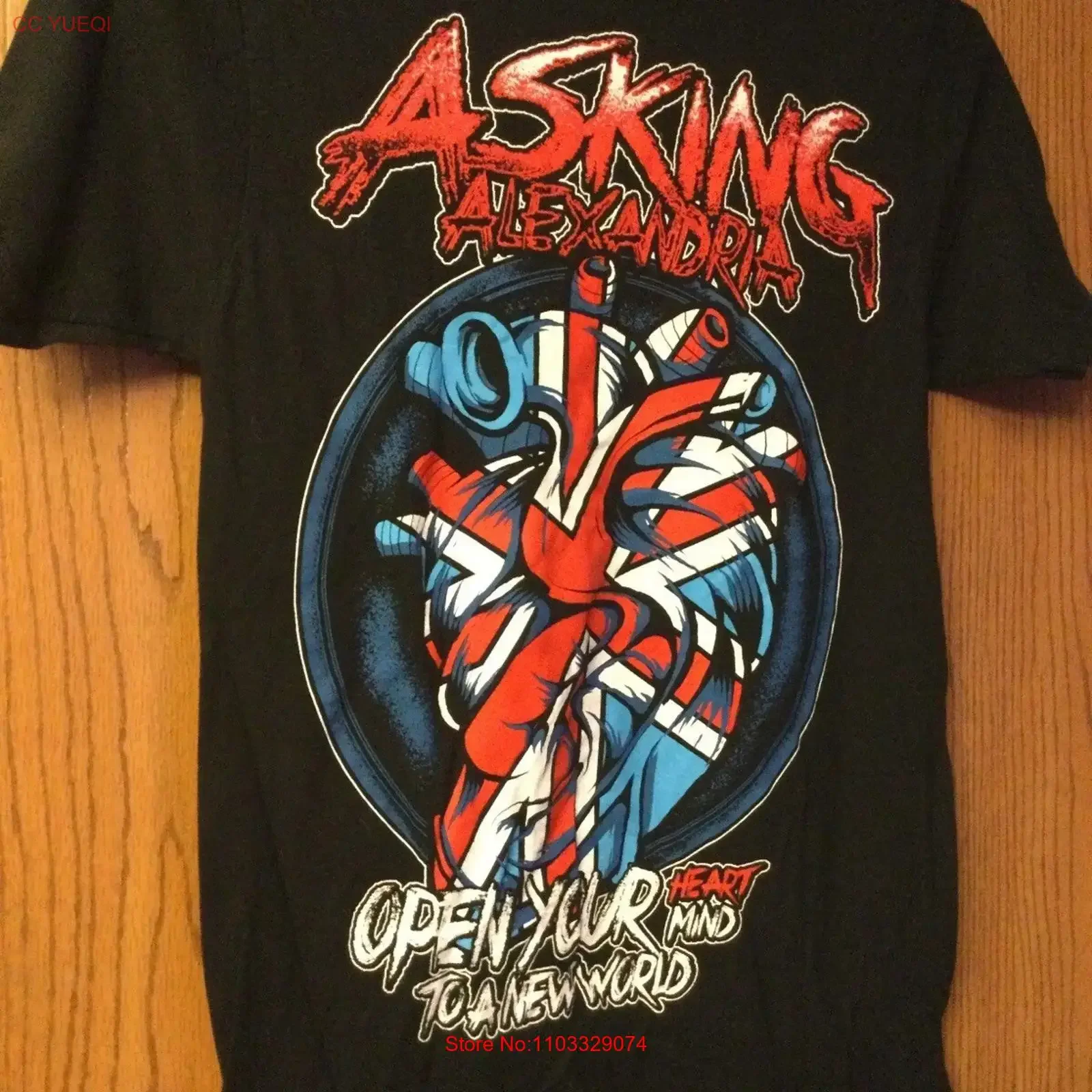 Camiseta Asking Alexandria Band Open Your Heart, talla S-5XL, TR517, estilo vintage, lavada, transpirable, ropa de calle a la moda, elegante para hombre