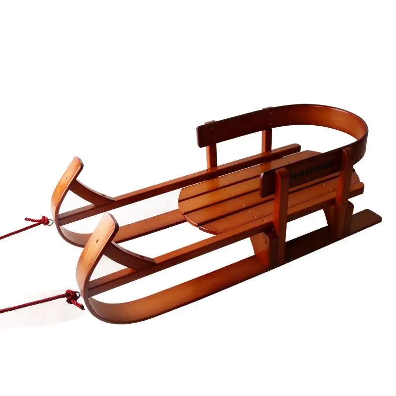 YY Retro Original Wooden Baby Sled Boat Sled Snowboard Wooden