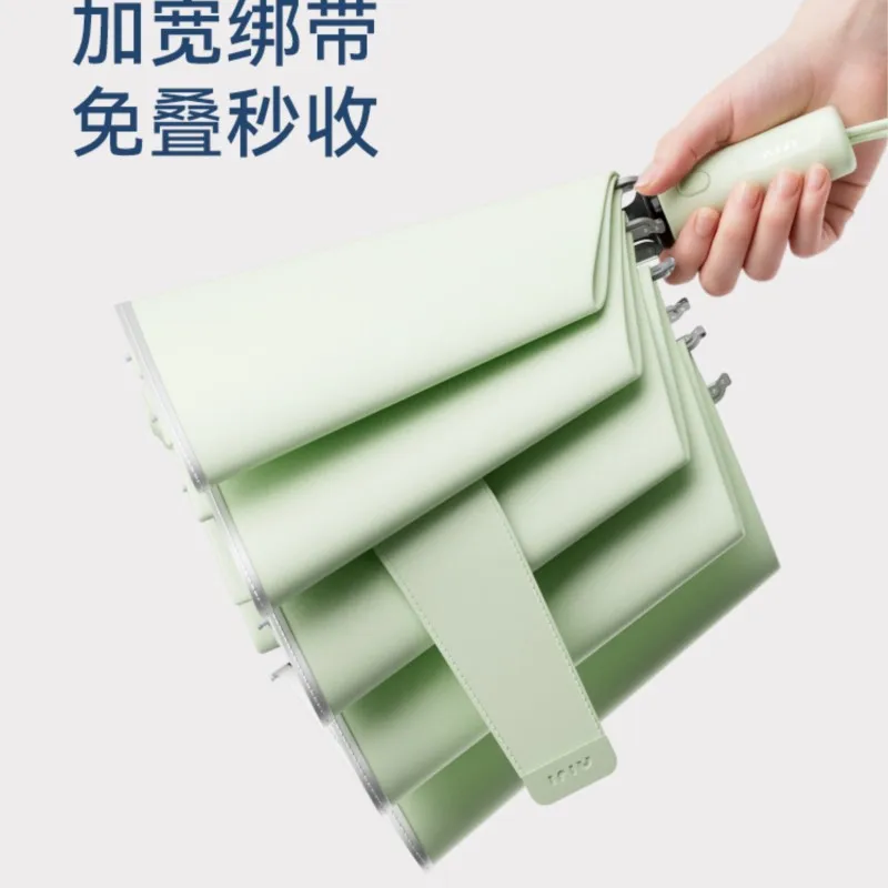

Automatic Umbrella Women's Rain and Dual-Use Sunshade No. plus-Sized Thickened Reinforced Wind-Resistant Folding