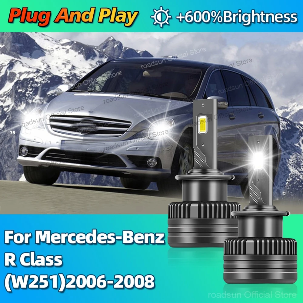 

6000K светодиодные фары HID D2S, лампы Canbus для Mercedes-Benz R Class (W251) R280 R300 R320 R350 R500 R63 2006 2007 2008