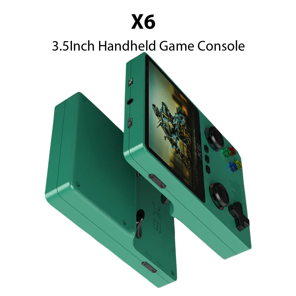 Video Game Consoles 2023 New X6 3.5Inch IPS Screen Handheld Game Player Dual Joystick 11Simulators GBA Christmas 2023 Kids Gifts