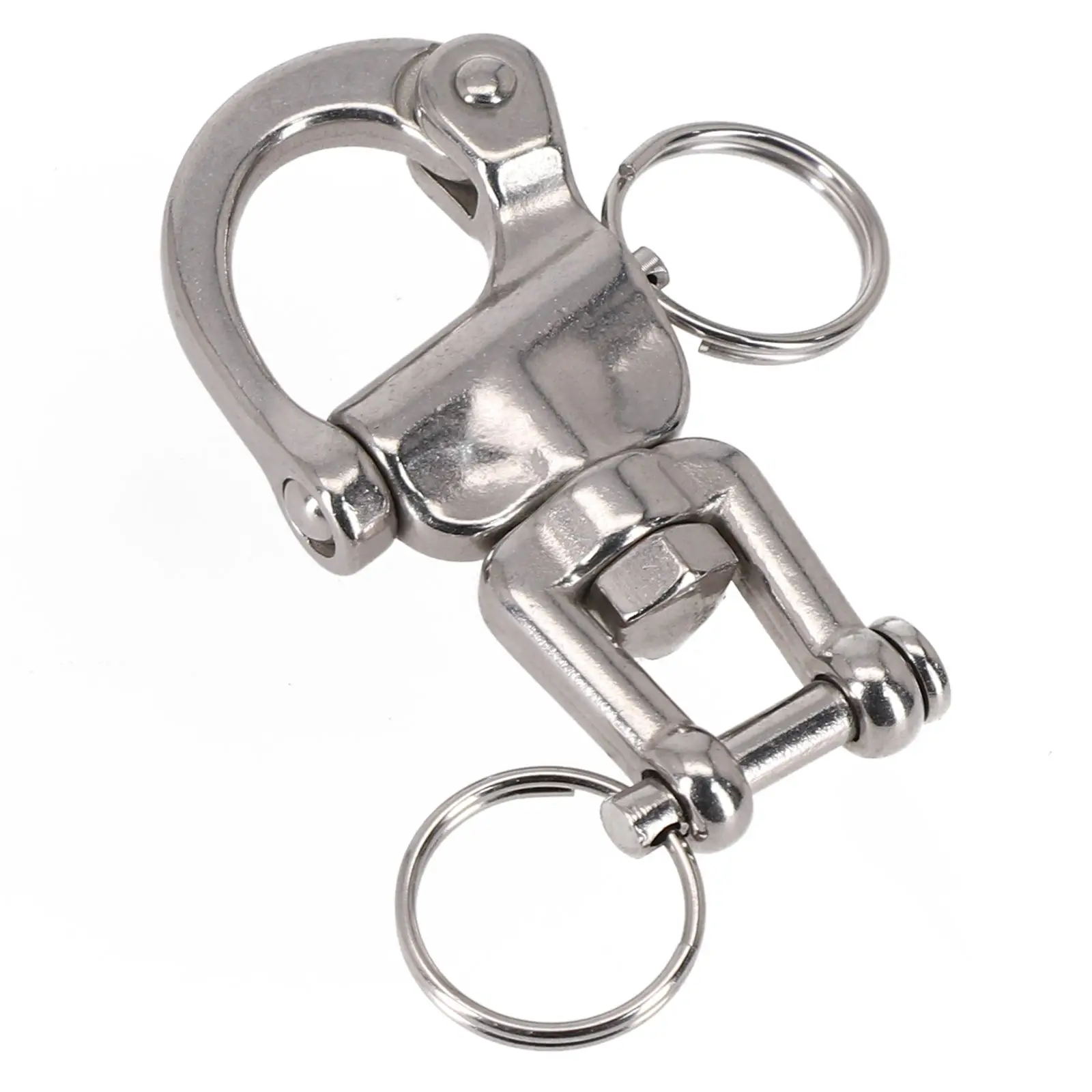 Boat Parts Swivel Shackle Fork Hand Drawn Marine Hardware Rotatable Sailing Silver Spare Parts 316 Stainless Steel