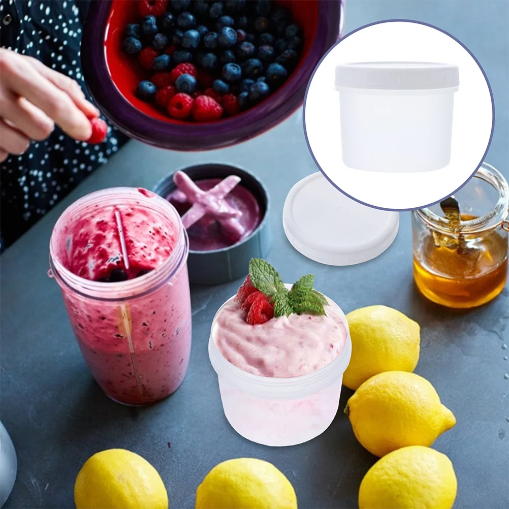 

3pcs Ice Cream Box Reusable Freezer Containers For Homemade Ice Cream Yogurt Storage Fridge Food Preservation Jar Container