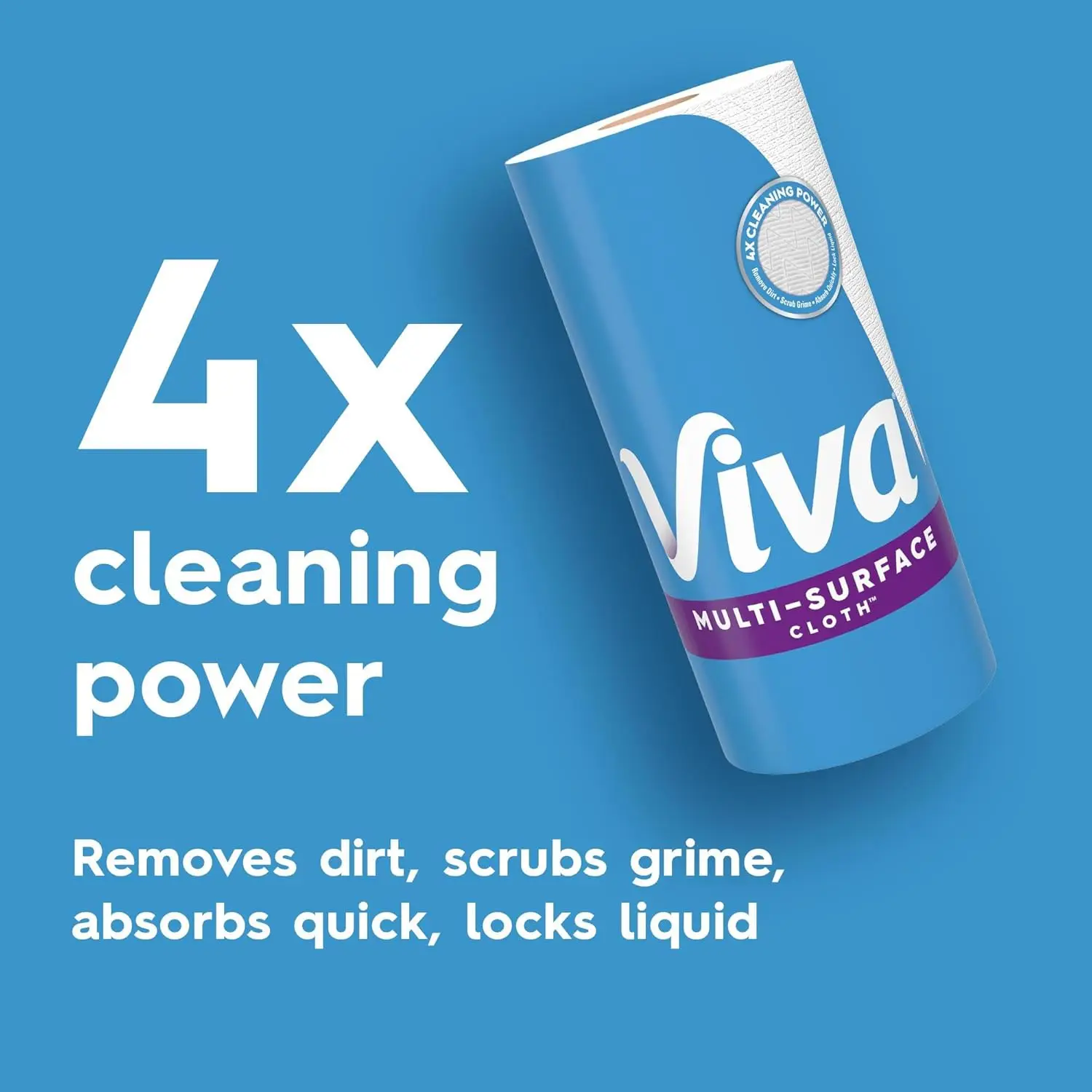 Viva Multi-Surface Cloth Paper Towels, Choose-A-Sheet Size, 3 Double Rolls, 110 Sheets per Roll (Packaging May Vary)