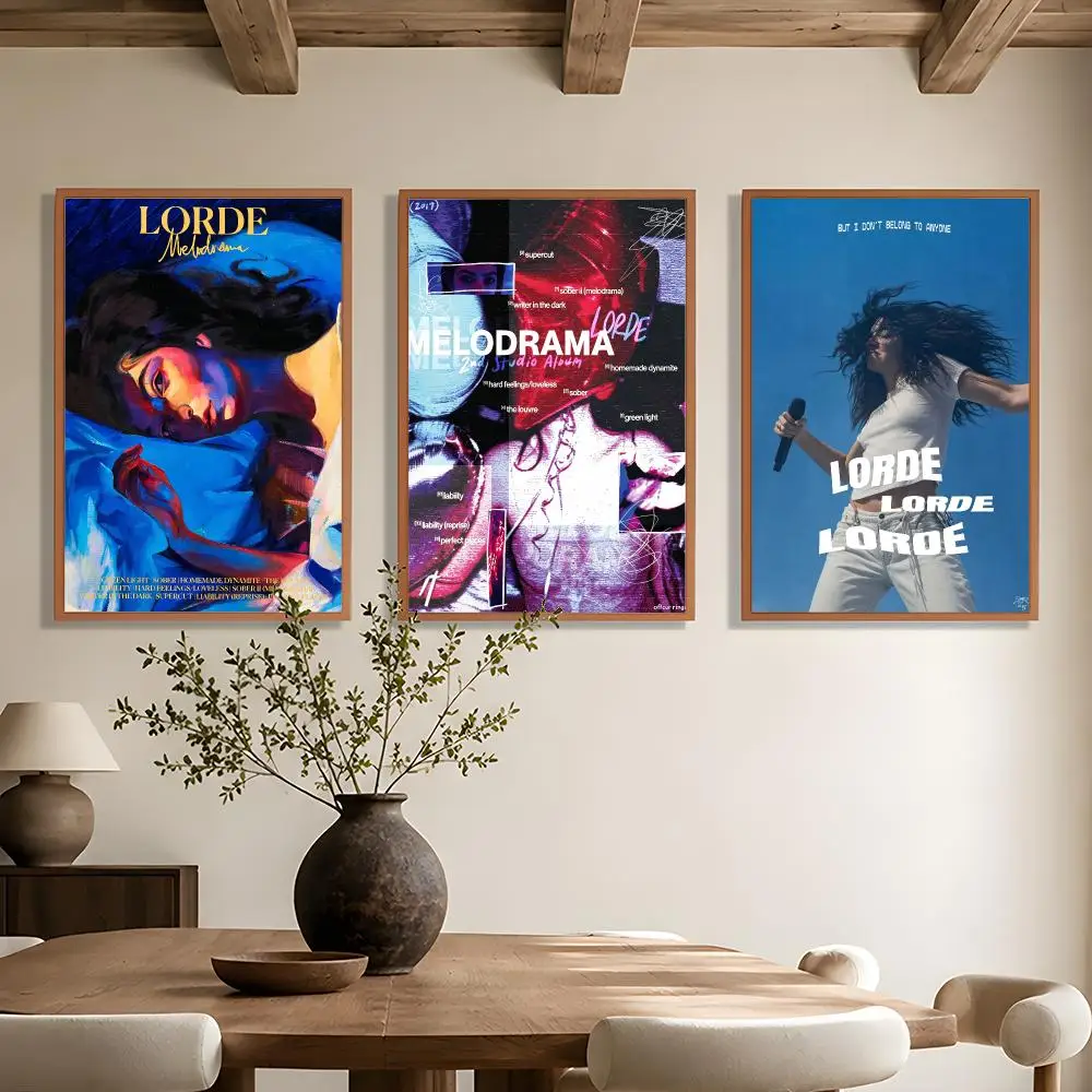 Album Alt Pop L-Lorde Melodrama Music Poster Wall Art Poster HD Waterproof PP Print Bedroom Living Room Office Decor Gift
