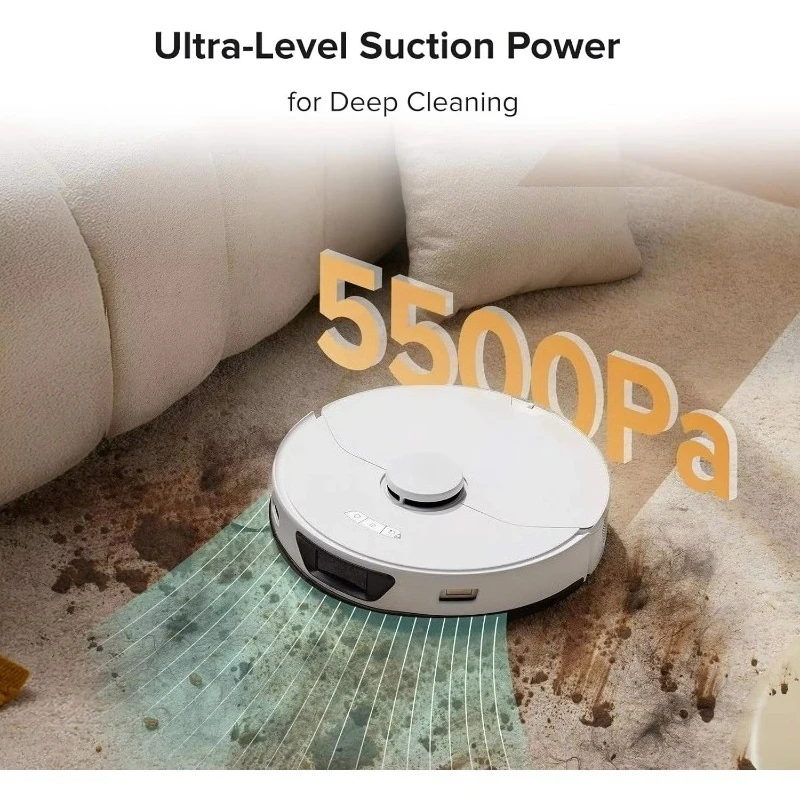 Robot Vacuum 5500Pa High Suction Wet and Dry
