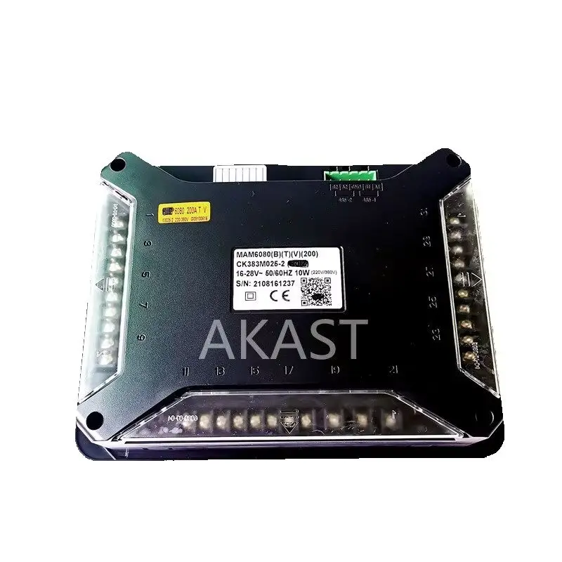 MAM6080(B)(T)(V)100A/200A/400A Display Panel PLC-Controller Control Circuit Board With Transformer CT1+CT2 for Air Compressor