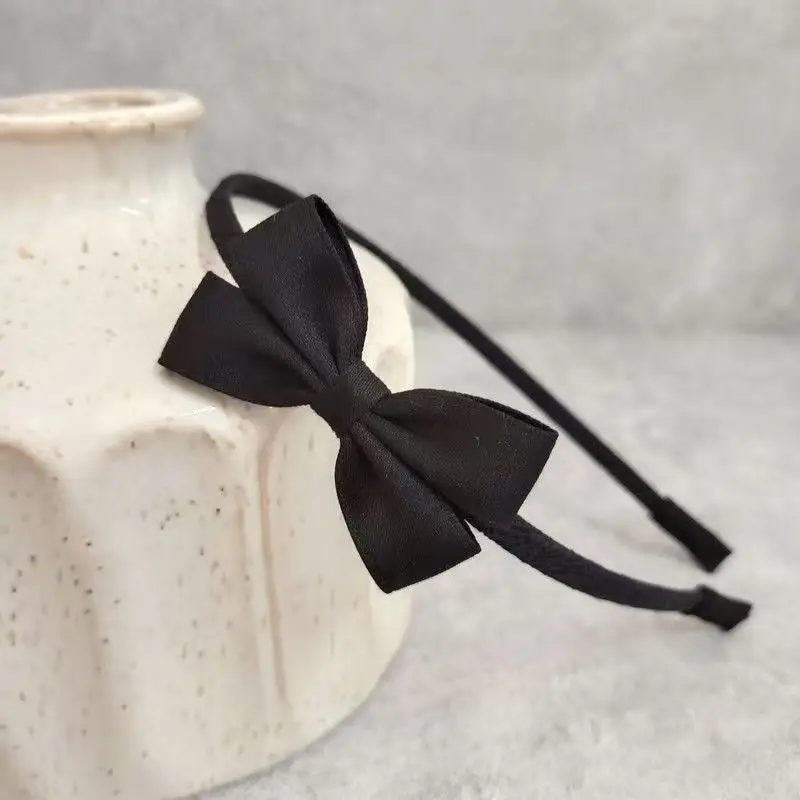 New Fashion Layered Hairbands Solid Grosgrain Ribbon Bows Headband Handmade Boutique Hairhoop Hair Accessories For Women Girls