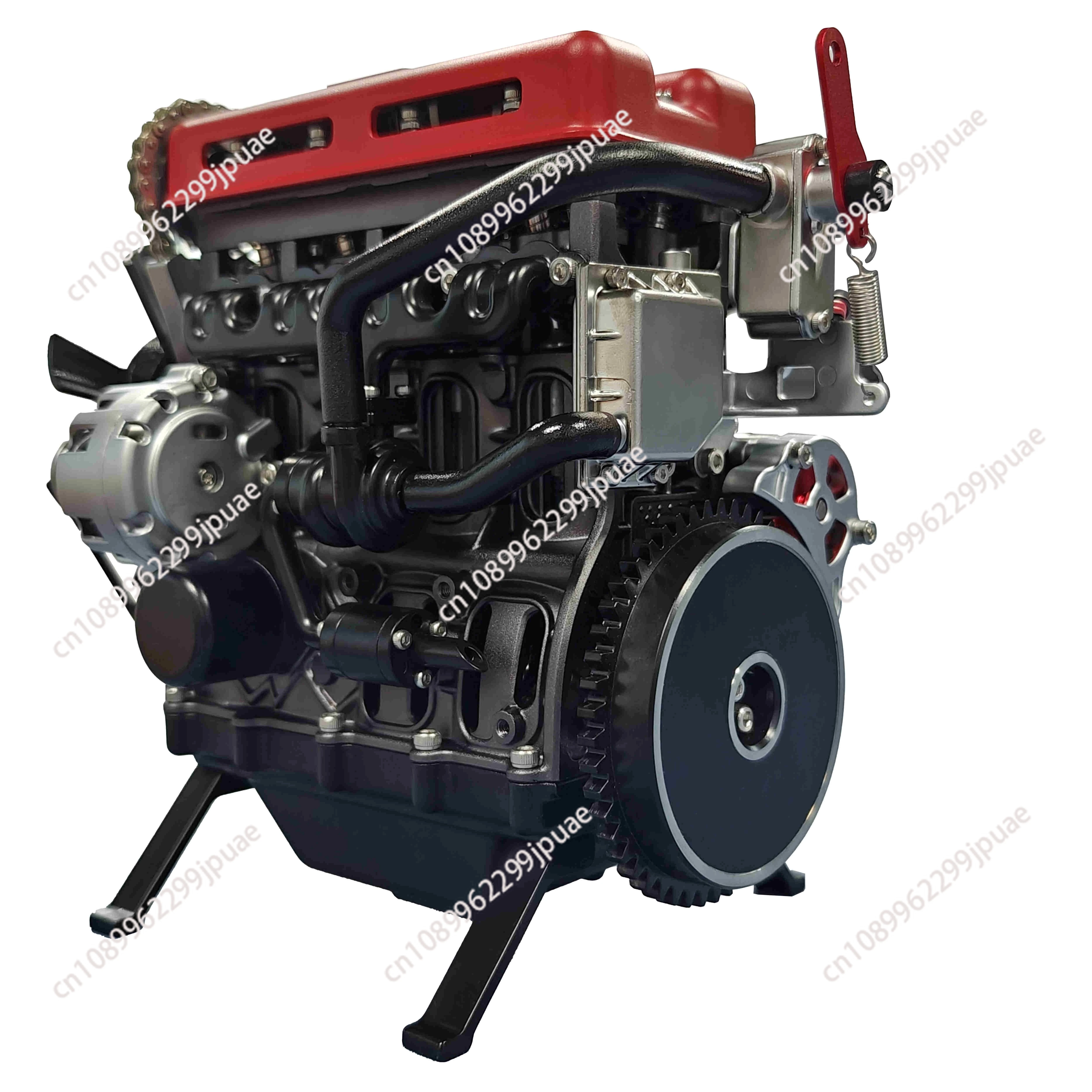 

Turbocharged 4-Cylinder Engine Metal Model Kit DIY Mechanical Structure Gift for Adults