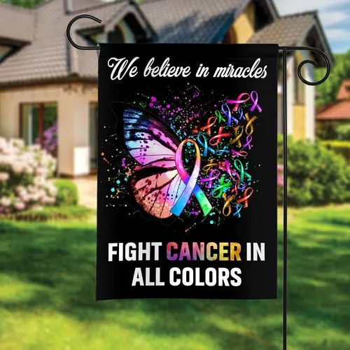 Breast Cancer Awareness Doubled-sided Flag, Fight Cancer In All Colors Flag GJN EEN AAL HHM WZZ yyi