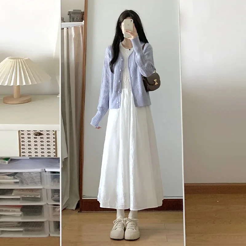 

Women's Elegant Design Fashion Two Piece Set Autumn Short Jacket Coat High Waist Skirt Suit Chic Office Street Wear Outfit