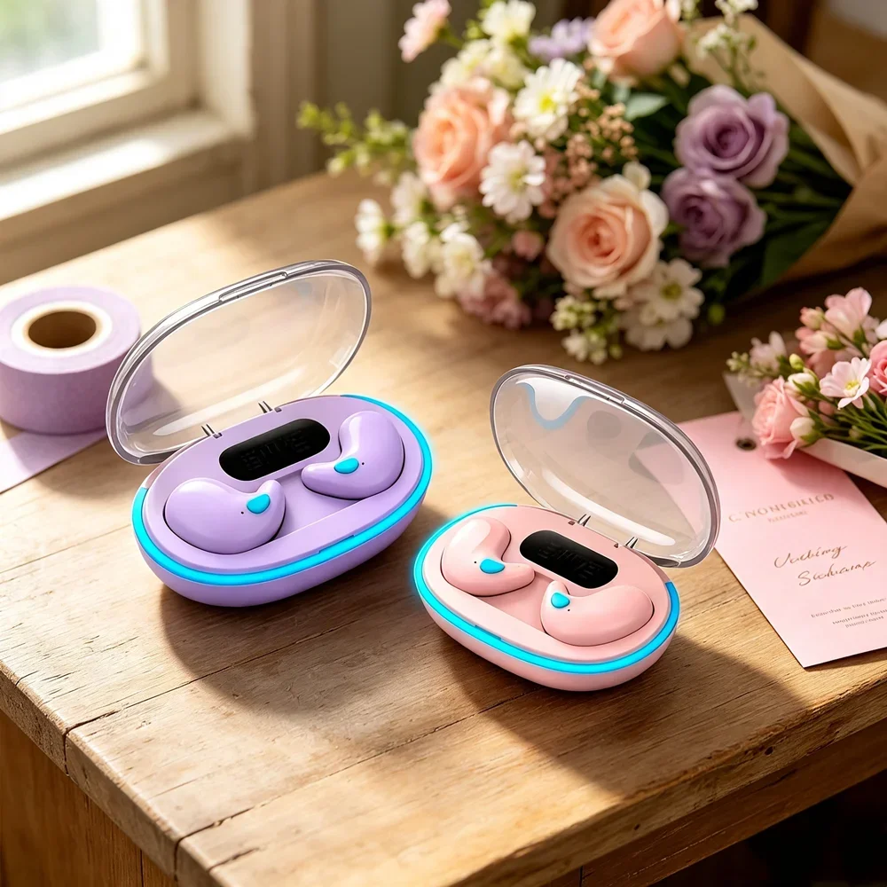 TWS Bluetooth Earphones Wireless Earbuds Present Clear Vocal Details Ergonomic Shape Handy Touch Panel for Media Control