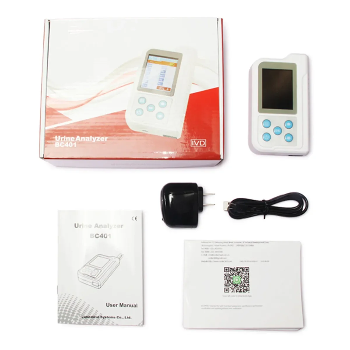 Hospital Laboratory Clinic U-rine Analyzer Digital Analyzer BC401 Machine and Strips