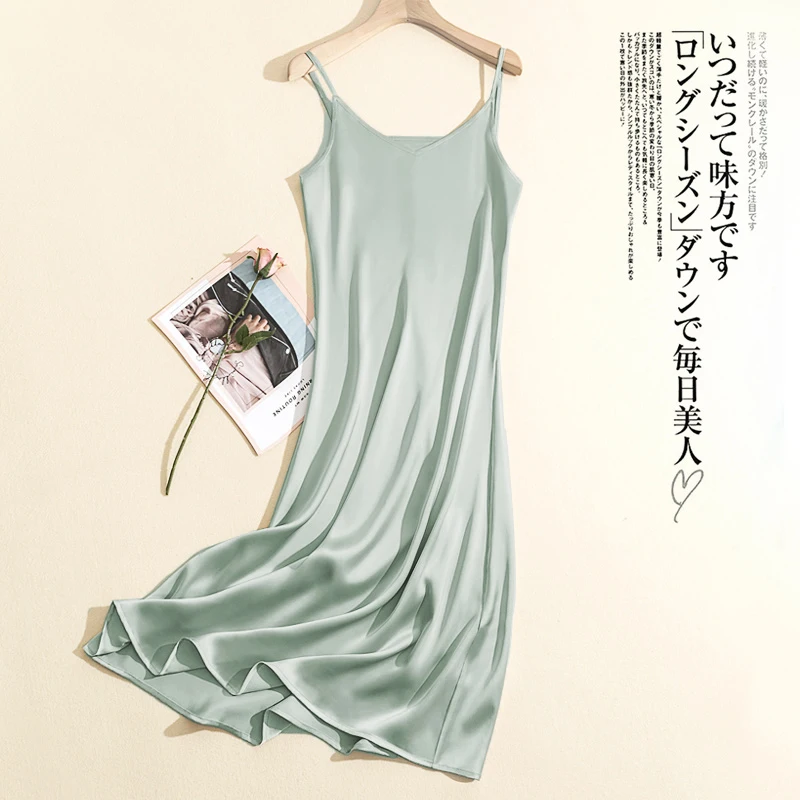 새틴 시크하고 우아한 여성 드레스 섹시한 조절 가능한 스트랩 민소매 긴 럭셔리 이브닝 드레스 생일 드레스 베스티도 드 무헤르