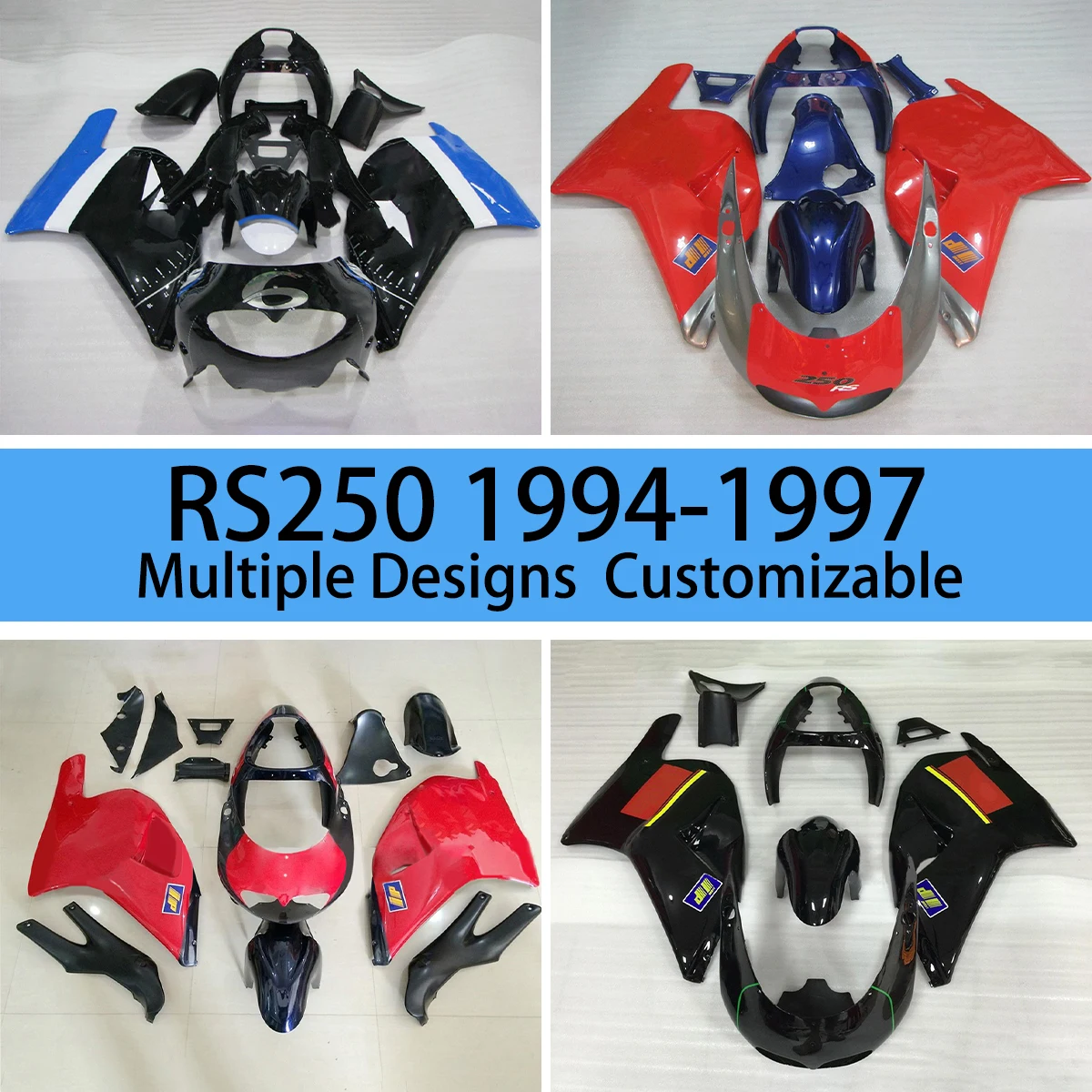 

New Style Fairing Kit RS250 1994 1995 1996 1997 Aftermarket Injection Fairings Bodywork for Aprilia RS 250 94 95 96 97