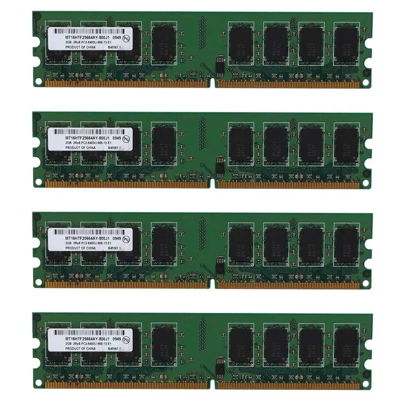 

4X 2 ГБ оперативной памяти DDR2 для настольных ПК, 800 МГц, 2RX8 DIMM PC2-6400U, высокая производительность для материнских плат AMD-ABIU