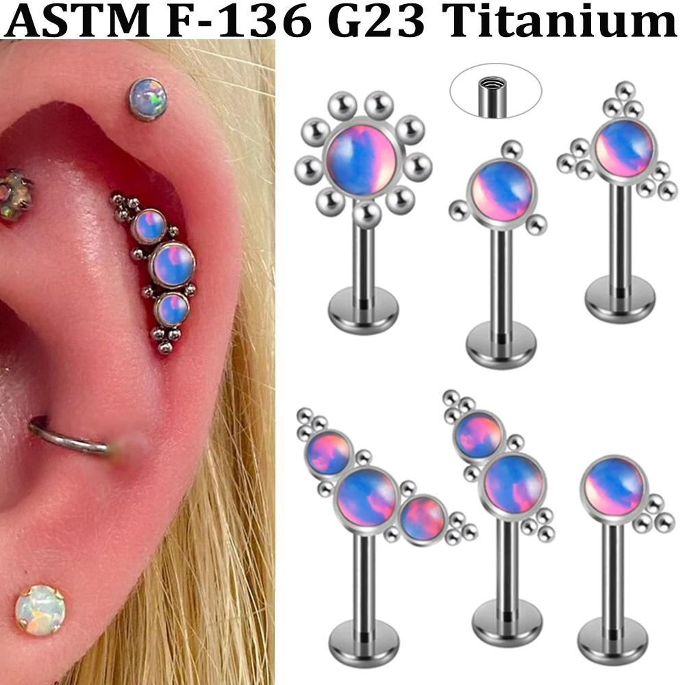 Cluster Stud Ear - 1/6PCS Blue Flash Gradient Ear Lip
