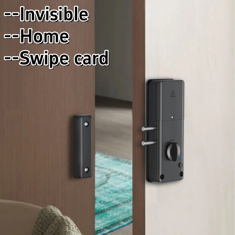 invisible anti theft door lock botao eletronico clique de desbloqueio ic cards smart home interior e exterior cartao ic 01