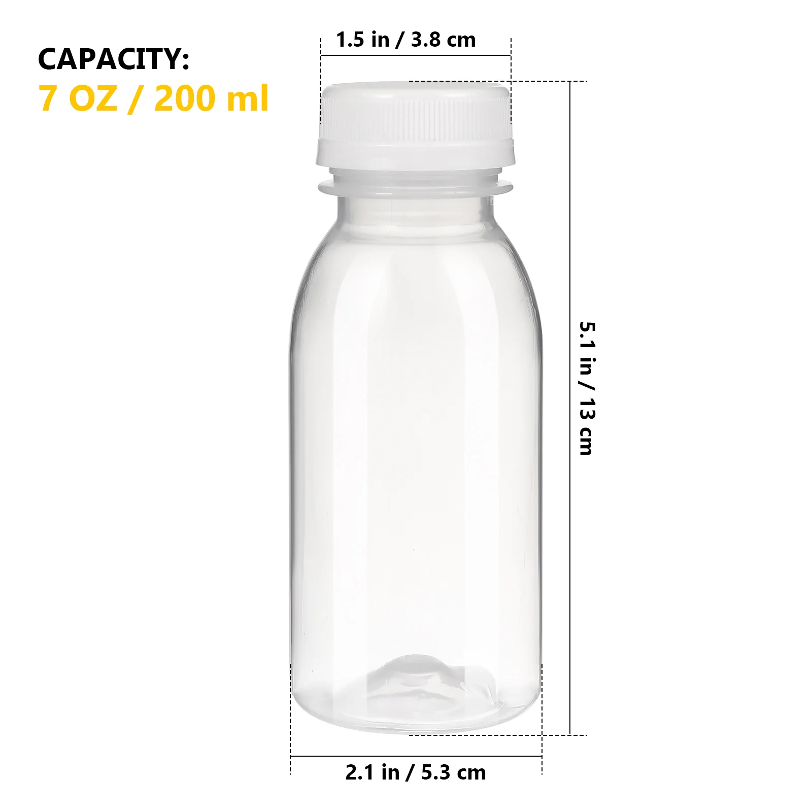 10 Pcs Drink Bottle with Lid Beverage Bottles Drinks Practical Juice Storage The Pet Travel Milk