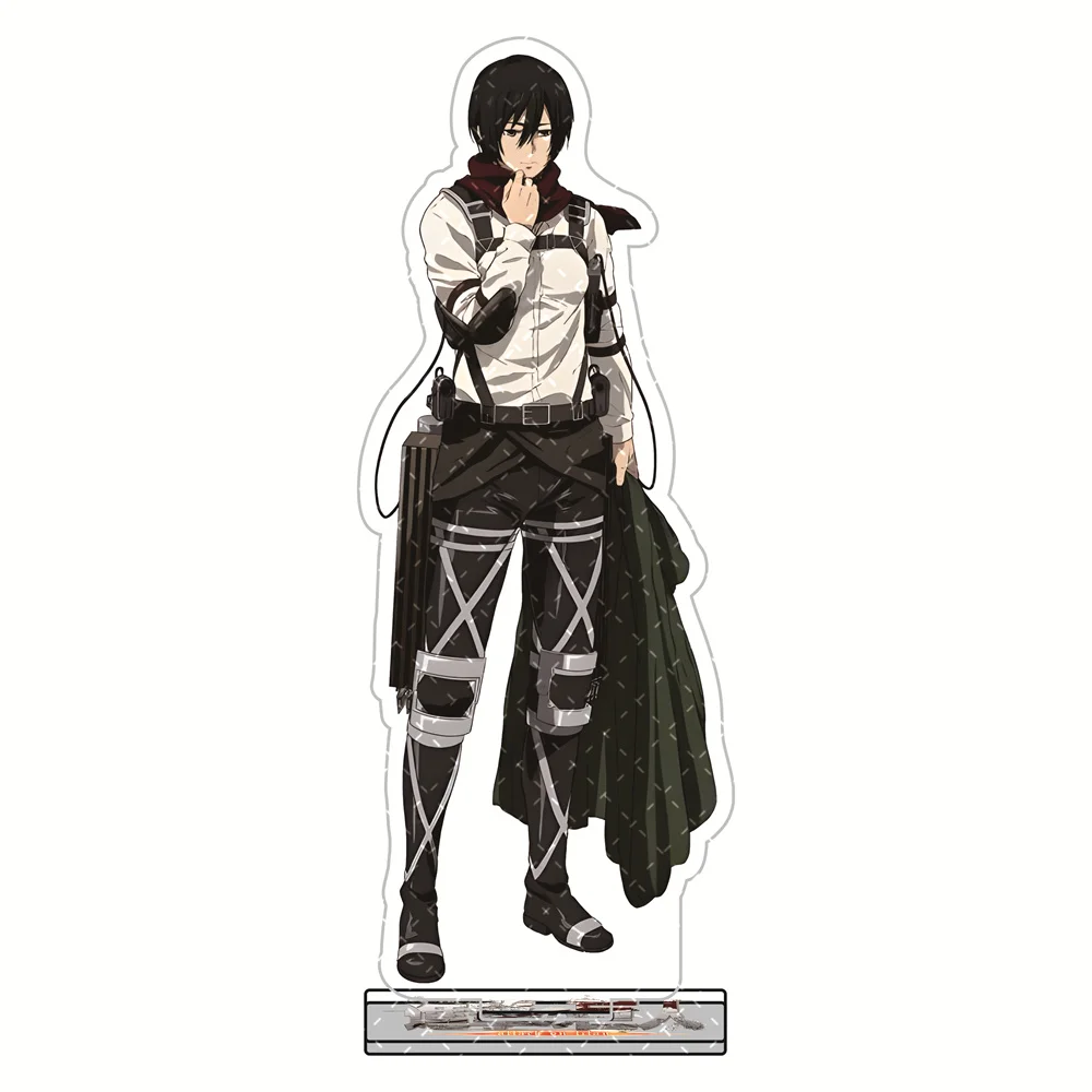 Attack on Titan 15cm Acryl-Standfiguren Schlüsselanhänger Survey Corps Uniform-Stil Anime Sammlerstück Desktop-Deko Display Fan-Geschenk