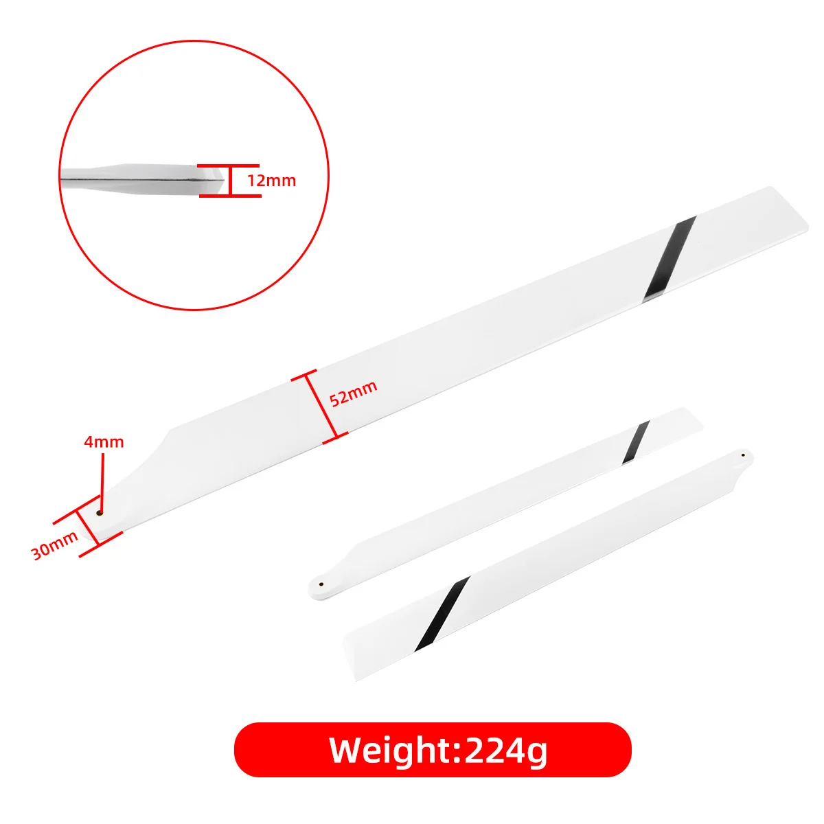 1Pair Glass Fiber 430mm/550 mm Main Blade Propeller Prop Blade for RC Helicopter Parts Drone Toy Accessories