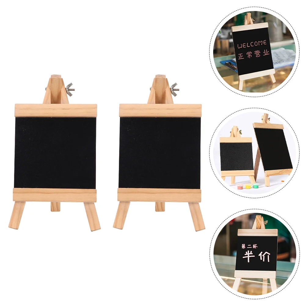 

2 Pcs Blackboard Message Accessory Chalkboard Mini Whiteboards Desktop Sign Decorative Supply Kids Household Decorations