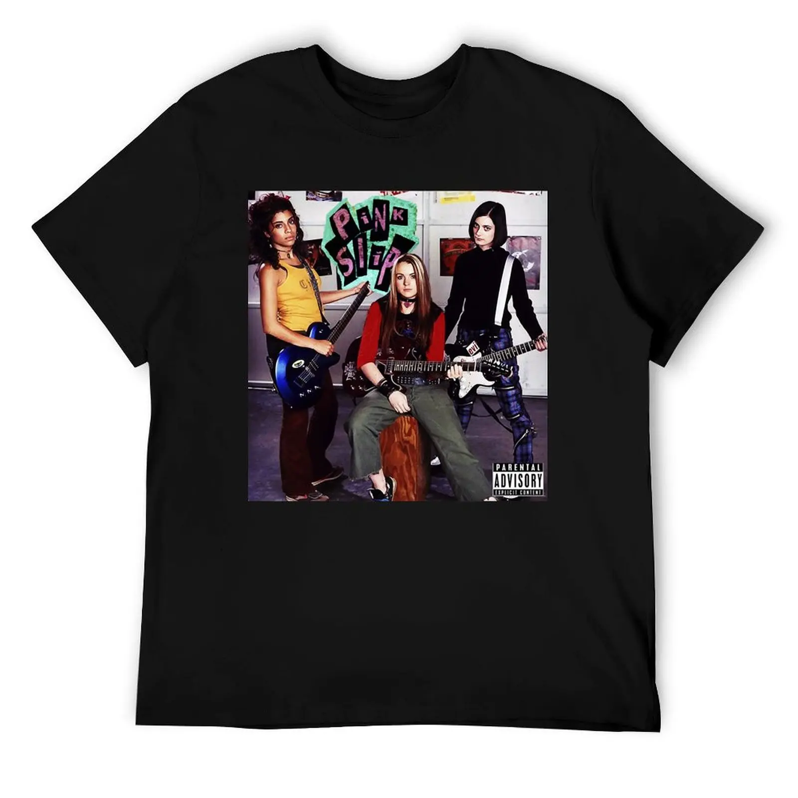 فظيع الجمعة الوردي زلة غلاف الألبوم الفرقة المحملة (ليندسي لوهان) تي شيرت تي شيرت للرجل القطن أنيمي تي شيرت للرجل تي شيرت #1