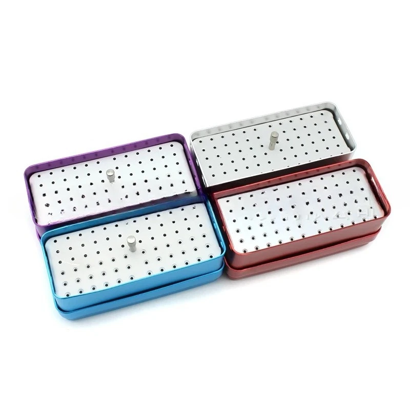 

1 шт., алюминиевая коробка для дезинфекции зубов, автоклав, стерилизатор, чехол, держатель файлов с отверстиями для стоматологической подставки для чистки, автоклав