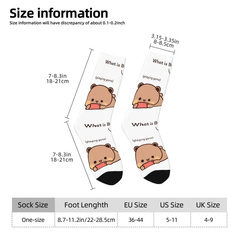 أزياء الرجال Bubu Dudu الباندا وبراوني الدب زوجين اللباس الجوارب للجنسين الدافئة تنفس 3D طباعة طاقم الجوارب #3