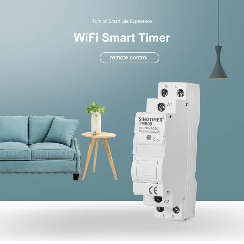 SINOTIMER TM609 WiFi Smart Timer Switch Tuya APP Remote Control Wireless Countdown Time Switch Home Staircase Light 220V 110V