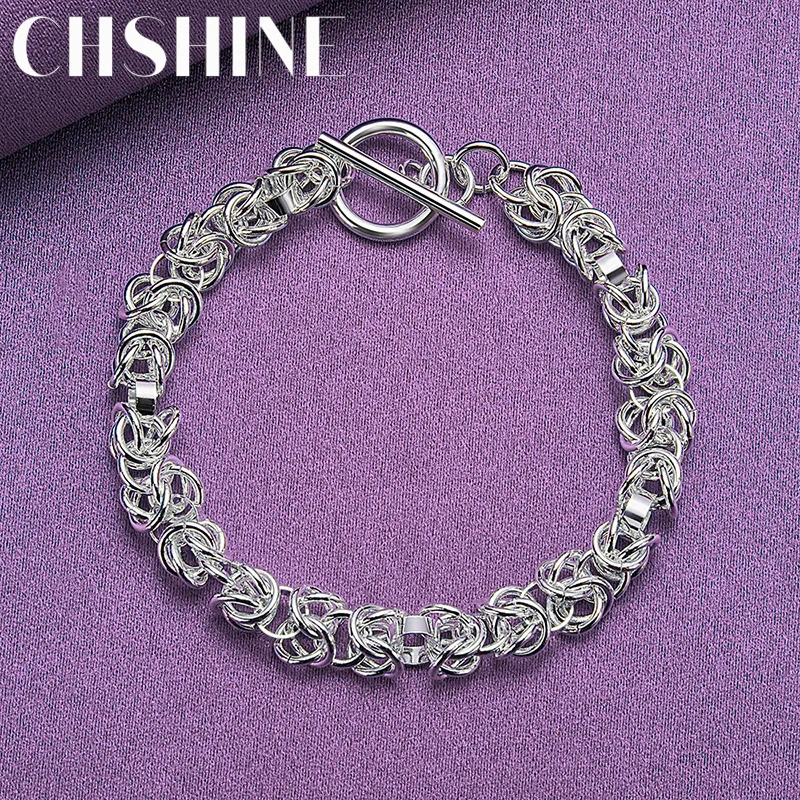 

CHSHINE 925 Sterling Silver Dragon Chain Bracelet For Women Lady Wedding Party Fashion Charm Jewelry