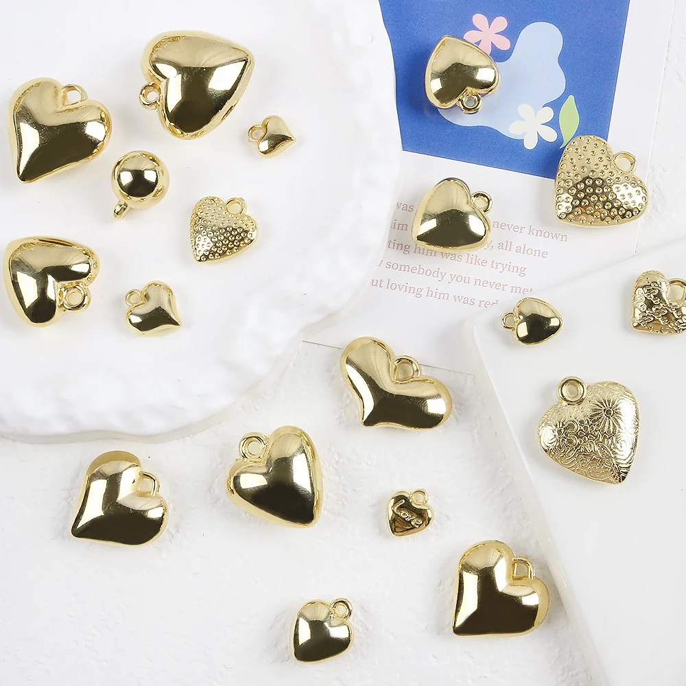 Ccb Material Geometry Various Shapes Heart Shape Pendant Diy Bracelet Necklace Pendant Jewelry Making Materials Diy Accessories