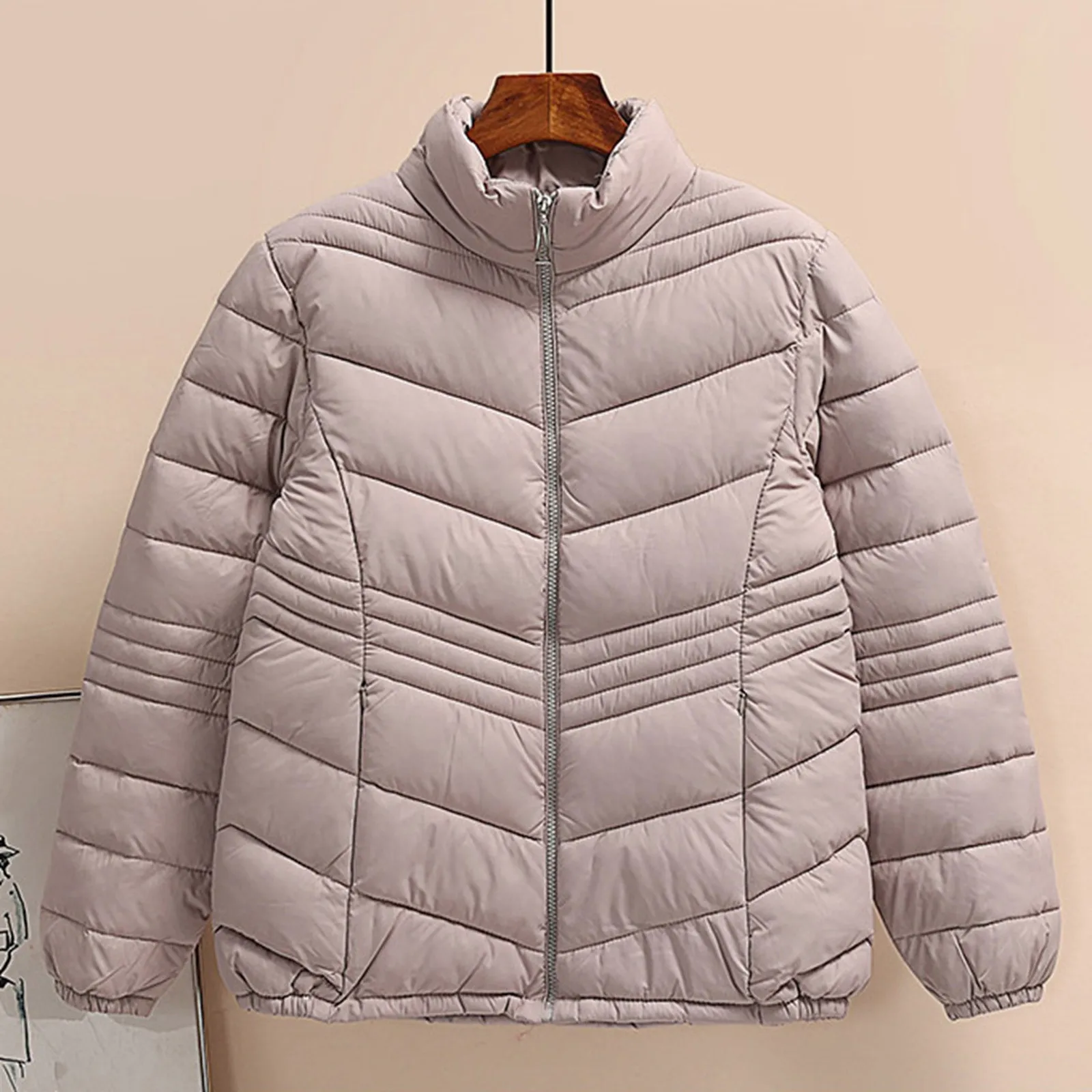 2024 New Down Cotton Jacket Female Small Figure Slim Baita Short Cotton Jacket Warm and Trendy Outerwear Down Coat Female Top