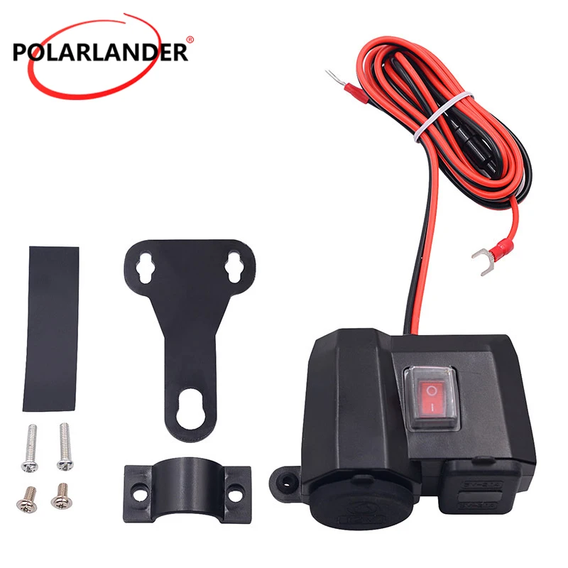 

5-12 В новое мотоциклетное водонепроницаемое двойное USB многофункциональное зарядное устройство для прикуривателя