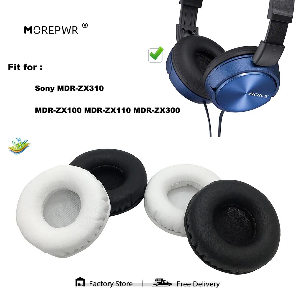 

Morepwr New Upgrade Replacement EarPads for Sony MDR ZX310 ZX100 ZX110 ZX300 Headset Parts Leather Cushion Velvet Earmuff Sleeve