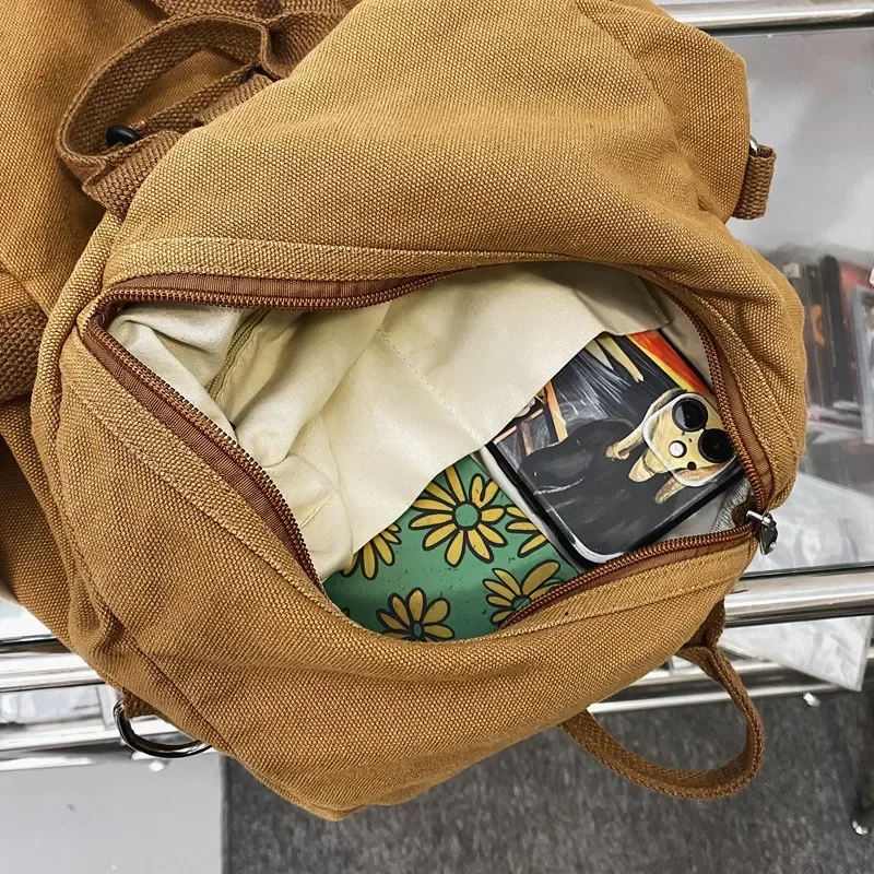 Casual Canvas women Backpack big capacity School Bag College Student Travel Ladies hand bag Vintage Female Shoulder Bags bagpack