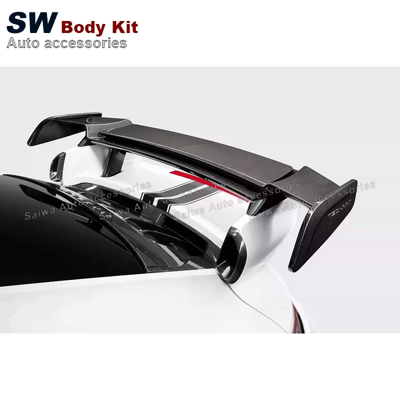 High Quality Dry Carbon Fiber GT street R Style Rear Spoiler For Porsche 911 992 With Upgraded Rear Splitter Aerodynamic Kit