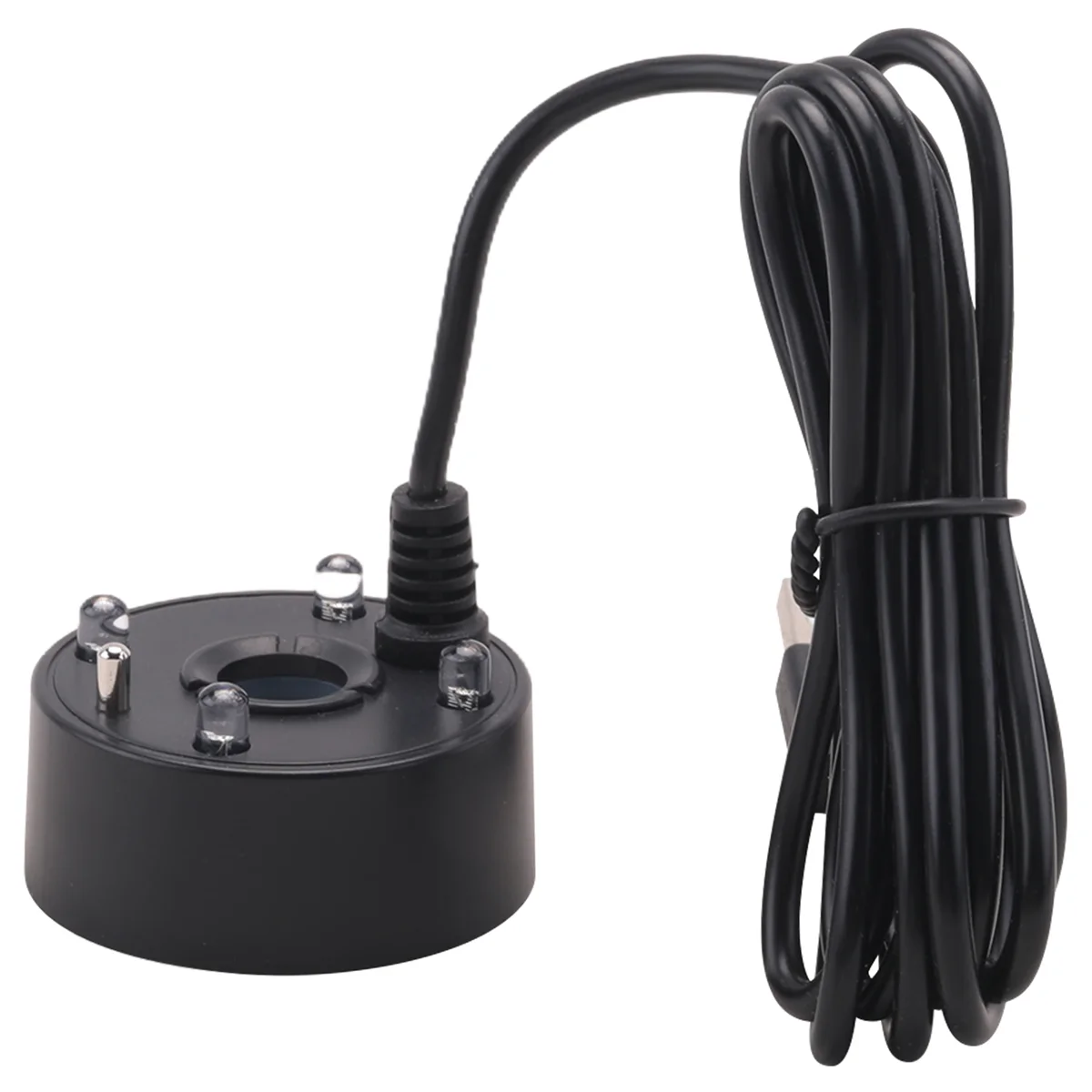 Nouveau brumisateur, Port USB 4 couleurs LED lumières Mini monsieur Machine à brouillard, fontaine intérieure jardin étang brumisateur d'eau atomiseur noir