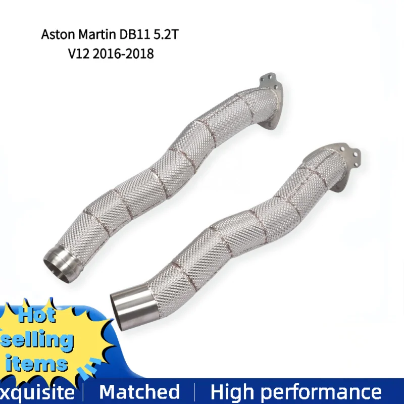 OEM Car Performance Exhaust Header Downpipe for Aston Martin DB11 5.2T V12 2016-2018 Exhaust Pipes Dump Pipe with Heat Shield